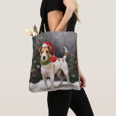 Jack Russell Dog in Schnee Weihnachten Tasche (Von Nahem)