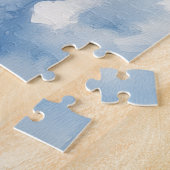 Jack Russell Dog in Sledge Let it Schnee Weihnacht Puzzle (Seite)