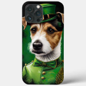 Jack Russell Dog in St. Patrick's Day Dress Case-Mate iPhone Hülle (Rückseite)