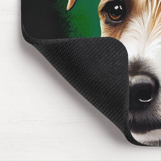 Jack Russell Dog in St. Patrick's Day Dress Mousepad (Ecke)