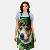 Jack Russell Dog in St. Patrick's Day Dress Schürze (Getragen)