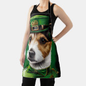 Jack Russell Dog in St. Patrick's Day Dress Schürze (InSitu)