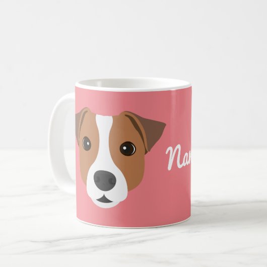 Jack Russell Dog Kaffee Tasse (Vorderseite Links)