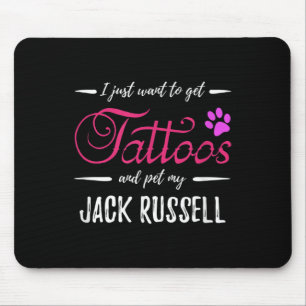 Jack Russell Dog Lover Tattoo Funny Dog Mama Gesch Mousepad