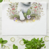 Jack Russell Dog Mama Floral Geschirrtuch (Gefaltet)