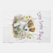 Jack Russell Dog Mama Floral Geschirrtuch (Horizontal)