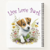 Jack Russell Dog Mama Floral Notizblock (Rückseite)