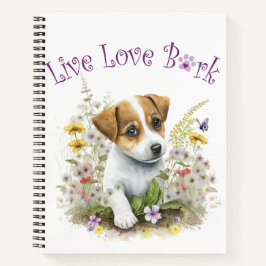 Jack Russell Dog Mama Floral Notizblock
