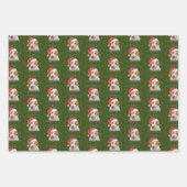 Jack Russell Dog Pattern Weihnachten Geschenkpapier Set (Vorderseite 3)
