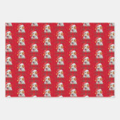 Jack Russell Dog Pattern Weihnachten Geschenkpapier Set (Vorderseite 2)