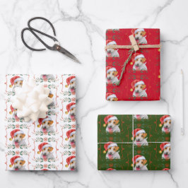 Jack Russell Dog Pattern Weihnachten Geschenkpapier Set