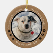 Jack Russell Dog Pet Gedenkstätte Weihnachten Keramik Ornament (Vorne)