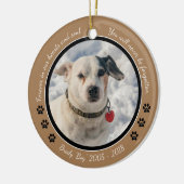 Jack Russell Dog Pet Gedenkstätte Weihnachten Keramik Ornament (Links)