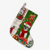 Jack Russell Dog Weihnachten Kleiner Weihnachtsstrumpf (Vorderansicht (hängend))