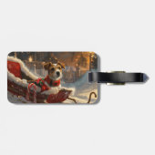 Jack Russell Dog Weihnachtsfest Gepäckanhänger (Rückseite horizontal)