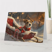 Jack Russell Dog Weihnachtsfest Karte (Vorderseite)