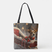 Jack Russell Dog Weihnachtsfest Tasche (Rückseite)