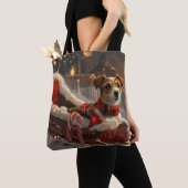 Jack Russell Dog Weihnachtsfest Tasche (Von Nahem)
