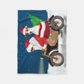Jack Russell Dog Weihnachtsmann Claus Fleecedecke (Vorderseite)