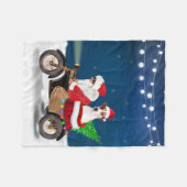 Jack Russell Dog Weihnachtsmann Claus Fleecedecke (Vorderseite (Horizontal))