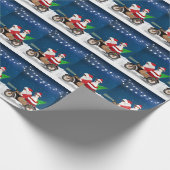 Jack Russell Dog Weihnachtsmann Claus Geschenkpapier (Ecke)