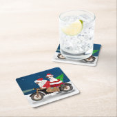 Jack Russell Dog Weihnachtsmann Claus Rechteckiger Pappuntersetzer (Vor Ort)