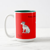 Jack Russell Dogs Zweifarbige Tasse (Links)
