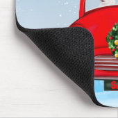 Jack Russell fährt mit dem Weihnachtsmann in Auto Mousepad (Ecke)