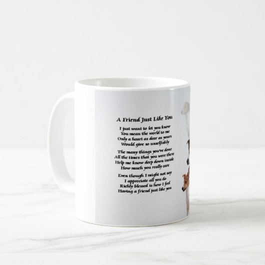 Jack Russell-Freund-Gedicht-Tasse Kaffeetasse (Vorderseite Links)