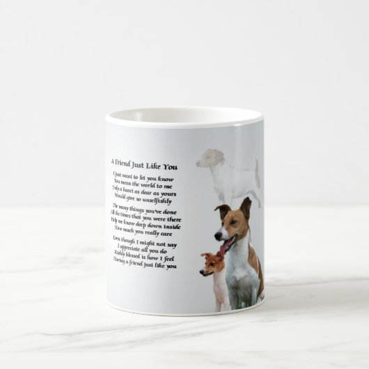 Jack Russell-Freund-Gedicht-Tasse Kaffeetasse (Mittel)