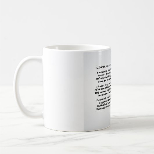 Jack Russell-Freund-Gedicht-Tasse Kaffeetasse (Links)