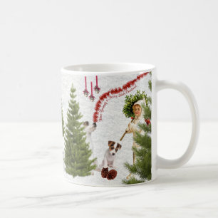 Jack Russell Frohe Weihnachten Kaffeetasse
