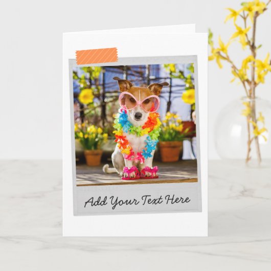 Jack Russell Funny Card Karte (Gelbe Blume)