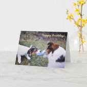 Jack Russell Geburtstagskarte Karte (Gelbe Blume)
