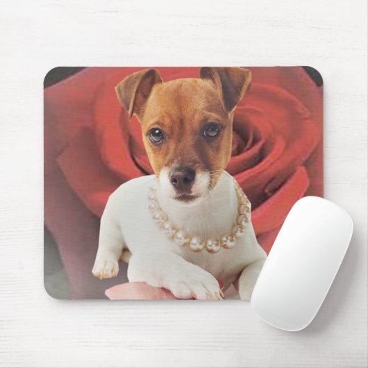 Jack Russell gegen Rose Mousepad (Mit Mouse)