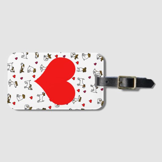 Jack Russell Gepäckmarke Gepäckanhänger (Vorderseite (Horizontal))