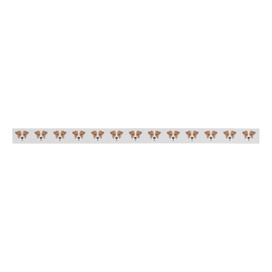 Jack Russell Grosgrain Ribbon Ripsband (Vorderseite)
