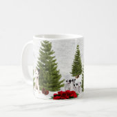 Jack Russell haben sich frohen Weihnachten Kaffeetasse (Vorderseite Links)