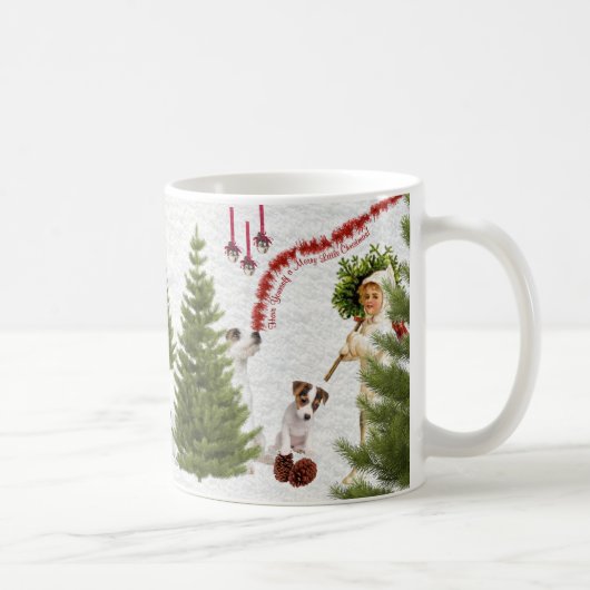 Jack Russell haben sich frohen Weihnachten Kaffeetasse (Rechts)