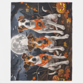 Jack Russell Halloween Gruselig Fleecedecke (Vorderseite)