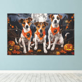 Jack Russell Halloween Spooky Leinwanddruck (Insitu (Holzboden))