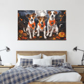 Jack Russell Halloween Spooky Leinwanddruck (Insitu (Schlafzimmer))