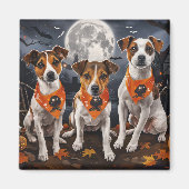 Jack Russell Halloween Spooky Magnet (Vorne)