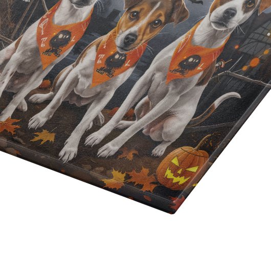 Jack Russell Halloween Spooky Schneidebrett (Ecke)