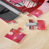 Jack Russell Hund Auto fahren Valentinstag Puzzle (Seite)