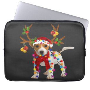 Jack Russell Hund Großartiges Rentier Weihnachtsli Laptopschutzhülle