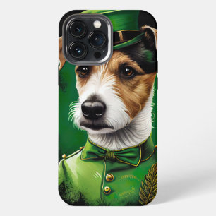Jack Russell Hund im St. Patrick's Day Kleid iPhone 13 Pro Max Hülle