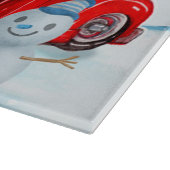 Jack Russell Hund in der Weihnachtslieferung LKW S Schneidebrett (Ecke)