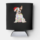Jack Russell Hund Weihnachtsbaum Lichter Weihnacht Dosenkühler (Vorderseite)