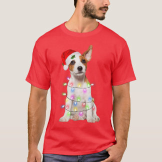 Jack Russell Hund Weihnachtsbaum Lichter Weihnacht T-Shirt